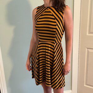 Black & Gold Fit n'Flare Dress